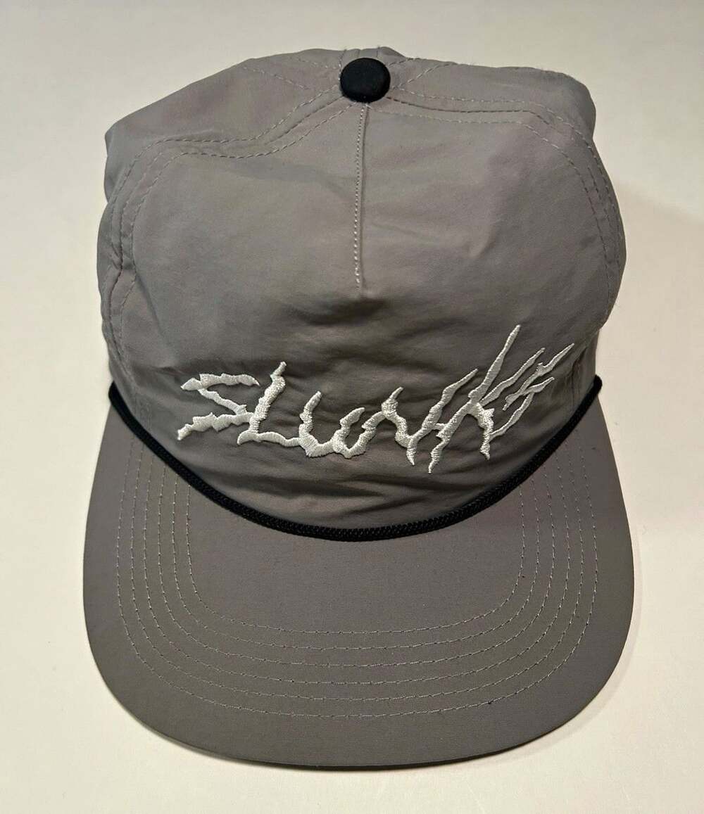 SLUNKS Brand Solid Gray/Black Adjustable Cap, One Size, Unisex